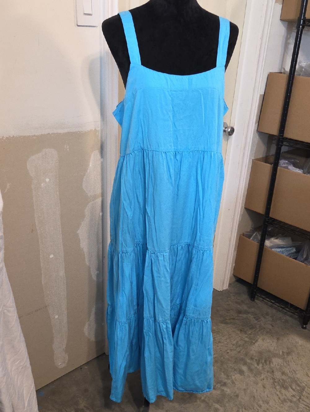 Light Blue Tiered Maxi Dress - Casual Summer Slip Dress